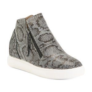 Bernie Mev dual-zip Boot WHARTON Leather Snakeskin-look Size 36